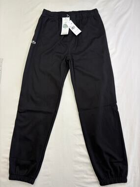 NWT Lacoste Sport Boys Black Track Jogger Sweatpants Size 14 Large